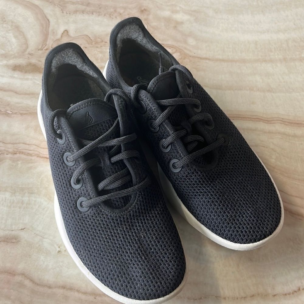 Allbirds Men Tree Runners TR M8 Black Sustainable Sneaker Shoes Size 8